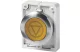 EATON 197204 Illuminated pushbutton actuator, Flat Front (drilling dimensions 30.5 mm), Flush, momentary, yellow, inscribed, Metal bezel - 3