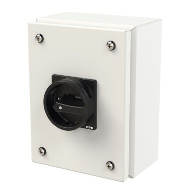EATON 197410 Main switch, T0, 20 A, surface mounting, 3 contact unit(s), 6 pole, STOP function, With black rotary handle and locking ring, Lockable in the 0 (Off)