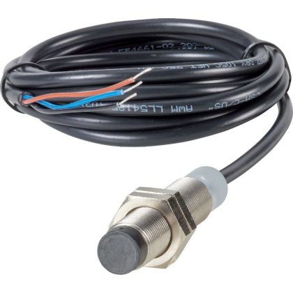 EATON 197693 Proximity switch, E57G General Purpose Serie, 1 NC, 3-wire, 10 - 30 V DC, M12 x 1 mm, Sn= 8 mm, Non-flush, NPN, Stainless steel, 2 m connection cable