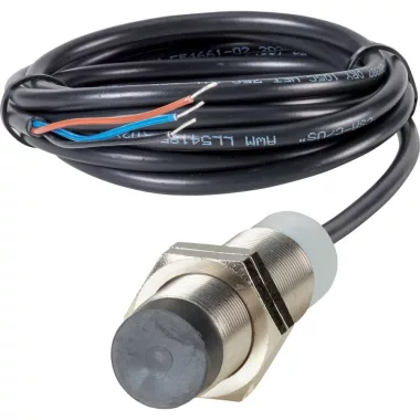 EATON 197729 Proximity switch, E57G General Purpose Serie, 1 N/O, 3-wire, 10 - 30 V DC, M18 x 1 mm, Sn= 8 mm, Non-flush, NPN, Stainless steel, 2 m connection cable