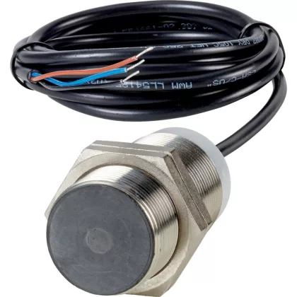 EATON 197807 Proximity switch, E57P Performance Serie, 1 NC, 3-wire, 10 – 48 V DC, M30 x 1.5 mm, Sn= 10 mm, Flush, PNP, Stainless steel, 2 m connection cable