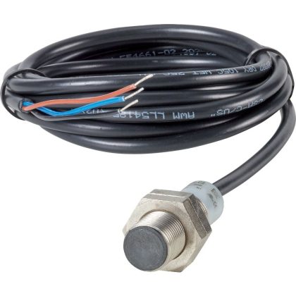 EATON 197825 Proximity switch, E57P Performance Short Body Serie, 1 N/O, 3-wire, 10 – 48 V DC, M12 x 1 mm, Sn= 2 mm, Flush, PNP, Stainless steel, 2 m connection ca