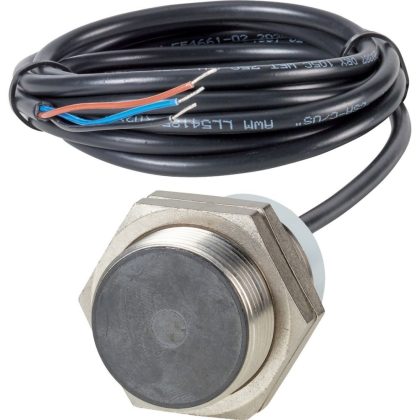 EATON 197853 Proximity switch, E57P Performance Short Body Serie, 1 N/O, 3-wire, 10 – 48 V DC, M30 x 1.5 mm, Sn= 10 mm, Flush, NPN, Stainless steel, 2 m connection