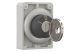EATON 197886 Key-operated actuator, Flat Front, maintained, 3 positions, MS7, Key withdrawable: I, 0, II, Metal bezel - 7