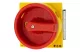 EATON 203483 Main switch, T0, 20 A, flush mounting, 1 contact unit(s), 2 pole, Emergency switching off function, With red rotary handle and yellow locking ring - 3