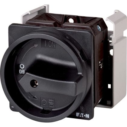 EATON 207421 Main switch, T5B, 63 A, flush mounting, 3 contact unit(s), 3 pole + N, 1 N/O, 1 N/C, STOP function, With black rotary handle and locking ring, Lockabl