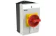 EATON 227870 Main switch, P1, 32 A, surface mounting, 3 pole, 1 N/O, 1 N/C, Emergency switching off function, With red rotary handle and yellow locking ring, Locka - 5