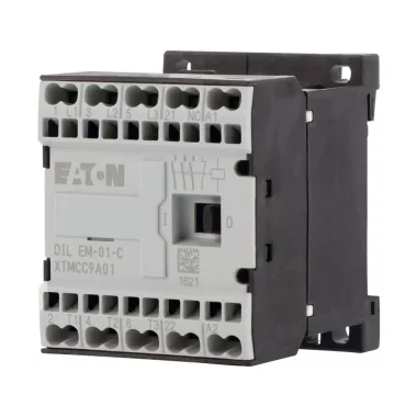 EATON 230167 Contactor, 24 V DC, 3 pole, 380 V 400 V, 4 kW, Contacts N/C = Normally closed= 1 NC, Spring-loaded terminals, DC operation
