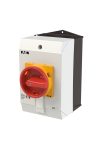 EATON 255912 Main switch, T3, 32 A, surface mounting, 3 contact unit(s), 3 pole, 2 N/O, 1 N/C, Emergency switching off function, With red rotary handle and yellow