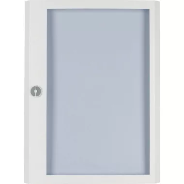 EATON 285224 Surface mounted steel sheet door white, transparent with Profi Line handle for 24MU per row, 4 rows