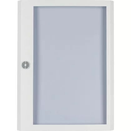 EATON 285224 Surface mounted steel sheet door white, transparent with Profi Line handle for 24MU per row, 4 rows