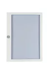 EATON 285230 Flush mounted steel sheet door white, transparent with Profi Line handle for 24MU per row, 5 rows