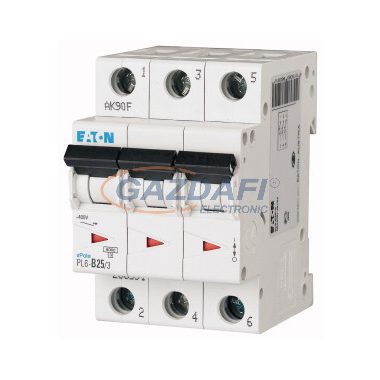 EATON 286603 Kismegszakító, 6kA 3 pólus 25A, C karakterisztika, PL6-C25/3
