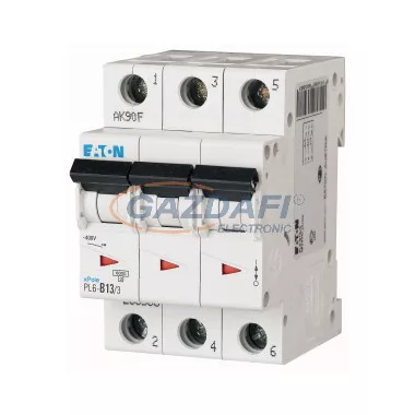 EATON 286612 Kismegszakító, 6kA 3 pólus 13A, D karakterisztika, PL6-D13/3