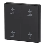 EATON 301906 Rocker 2-f, matt, jet black,  ventilation