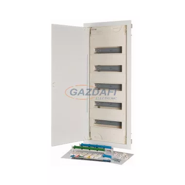 EATON 302412 Üreges falba kiselosztó, IP30, 5 sor, feszítőrugós, lapos ajtó EATON 302412 Üreges falba kiselosztó, IP30, 5 sor, feszítőrugós, lapos ajtó