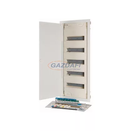 EATON 302416 Üreges falba kiselosztó, IP30, 5 sor, csavaros sk., lapos ajtó