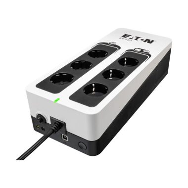 EATON 3S550D UPS 3S, 1/1fázisú, 550VA/330W, kim.aljzatok DIN (Schuko) 3x bizt.mentés + 3x túlfeszültségvédő, USB