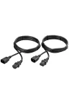 EATON CBLOUT10X2 Csatlakozó kimeneti kábel IEC C13 / IEC C14 (10A), 1,81m, 2db