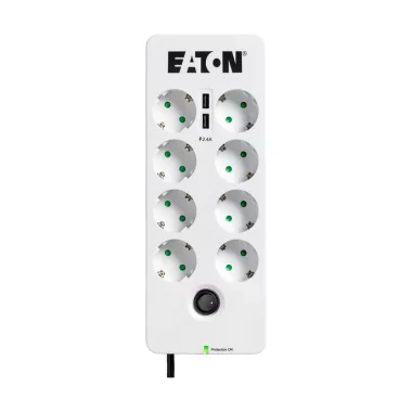 EATON PB8TUD Túlfeszültségvédő - Protection Box 8x DIN aljzatok + Tel@ + USB