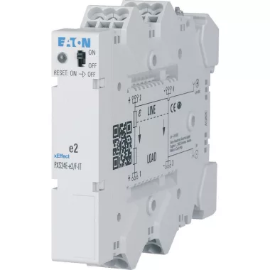 EATON PXS24E10A002 Elektr. megszakító Un=24V DC, In=10A, tápellátás csatlakozósínnel (tápcsatlakozók nélkül)