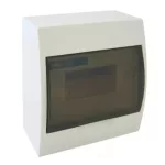   Cutie de distribuție pe perete TRACON EDFK-8-1 cu ușă fumurie, șină N / PE