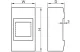 TRACON EDFK-8/1AN Falon kívüli elosztódoboz, ajtó nélkül 1×8 modul, IP40, (H×W×D=160×160×62mm)