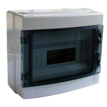   Cutie de distribuție pe perete TRACON EDFKIP65-12-1, cu ușă transparentă, șină N / PE