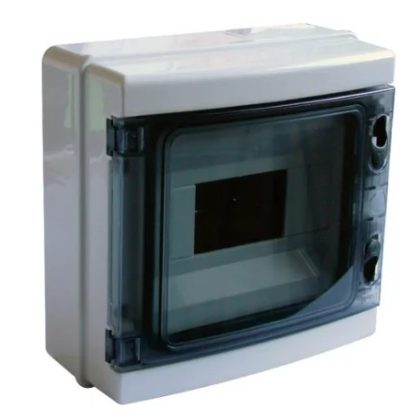   Cutie distribuție PT TRACON EDFKIP65-8-1, cu ușă transparentă, șină N / PE