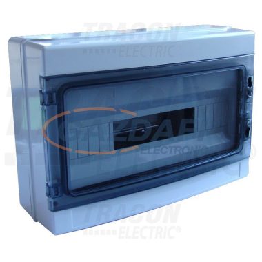 Cutie distribuție PT TRACON EDFKIP65_18_1 cu ușă transparentă, cu șină N / PE, modul 1x18, 285 × 410 × 140mm, IP65, 660V AC