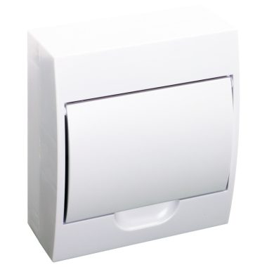 TRACON EDFKN-8/1 Falon kívüli elosztódoboz, fehér ajtóval, N/PE sínnel 1×8 modul, IP40, (H