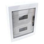   Cutie distribuție PT TRACON EDFKS-12-2, cu ușă plină fumurie, șină N / PE