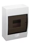 TRACON EDFK_6_1 elosztódoboz, falon kívüli, füstszínű ajtóval, N/PE sínnel, 1×6 modul, IP40, 205×150×75mm TRACON EDFK_6_1 elosztódoboz, falon kívüli, füstszínű ajtóval, N/PE sínnel, 1×6 modul, IP40, 205×150×75mm