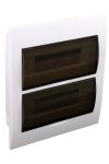 TRACON EDS-12/2 Süllyesztett elosztódoboz, füstszínű ajtóval, N/PE sínnel 2×12 (24) modul,