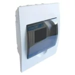   TRACON EDS-6-1 Cutie de distribuție încastrată cu ușă fumurie, șină N / PE