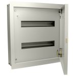 TRACON EDSF-16/2 Fém elosztódoboz süllyesztett, maszkos, fehér 2×16 mod, H×W×D=476×464×115