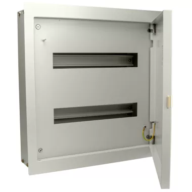 TRACON EDSF-16/2 Fém elosztódoboz süllyesztett, maszkos, fehér 2×16 mod, H×W×D=476×464×115mm, IP42, RAL1013