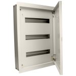   TRACON EDSF-16/3 Fém elosztódoboz süllyesztett, maszkos, fehér 3×16 mod, H×W×D=626×464×115mm, IP42, RAL1013