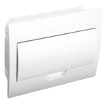   TRACON EDSN-12-1 Cutie de distribuție încastrată cu ușă albă, șină N / PE