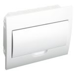 TRACON EDSN-12/1 Süllyesztett elosztódoboz, fehér ajtóval, N/PE sínnel 1×12 modul, IP40, (