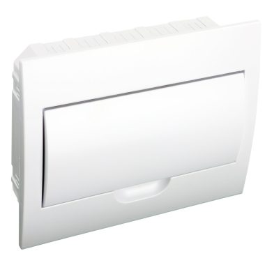 TRACON EDSN-12/1 Süllyesztett elosztódoboz, fehér ajtóval, N/PE sínnel 1×12 modul, IP40, (