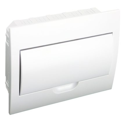 TRACON EDSN-12/1 Süllyesztett elosztódoboz, fehér ajtóval, N/PE sínnel 1×12 modul, IP40, (