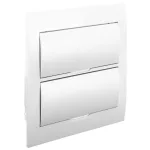   TRACON EDSN-12-2 Cutie de distribuție încastrată cu ușă albă, șină N / PE