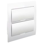TRACON EDSN-12/2 Süllyesztett elosztódoboz, fehér ajtóval, N/PE sínnel 2×12 (24) modul, IP