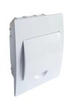 TRACON EDSN-6-1 Cutie de distribuție încastrată cu ușă albă, șină N / PE