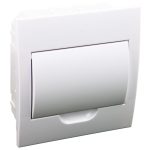   TRACON EDSN-8-1 Cutie de distribuție încastrată cu ușă albă, șină N / PE