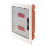  TRACON EDSS-12-2 Cutie de distribuție încastrată cu ușă plină fumurie cu șină N / PE
