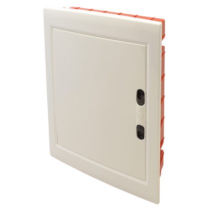 TRACON EDSSN-12/2 Süllyesztett elosztódoboz, fehér-sík ajtóval, NPE nélkül 2×12 (24) modul