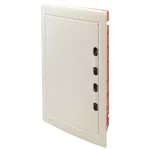   TRACON EDSSN-12-3 Cutie de distribuție încastrată cu ușă alb-plat, șină N / PE