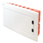 TRACON EDSSN-18/1 Süllyesztett elosztódoboz, fehér-sík ajtóval, NPE nélkül 1×18 (18) modul
